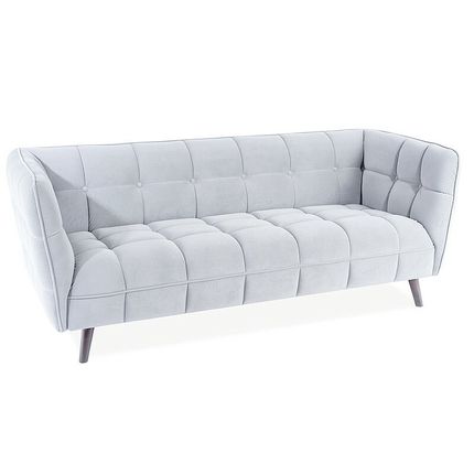 Sofa CASTELLO 3 Velvet - jasny szary Bluvel 03