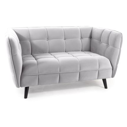 Sofa CASTELLO 2 Velvet - jasny szary Bluvel 03
