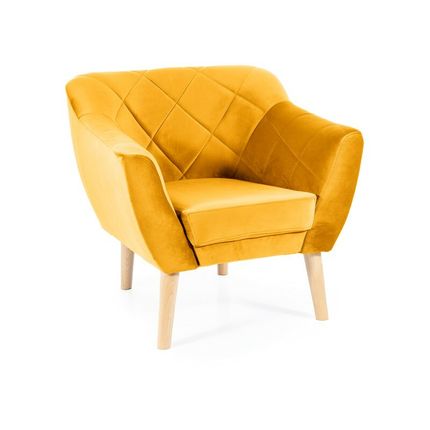 Fotel KARO 1 Velvet - buk/curry Bluvel 68