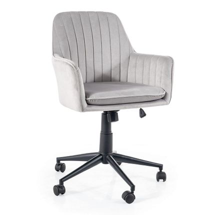 Fotel obrotowy Q-886 Velvet - jasny szary Bluvel 03