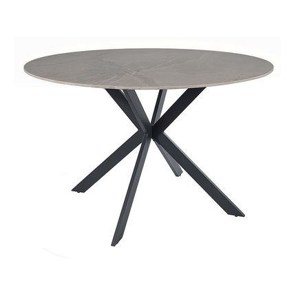 Stół okrągły TALIA 120 cm - szary/czarny