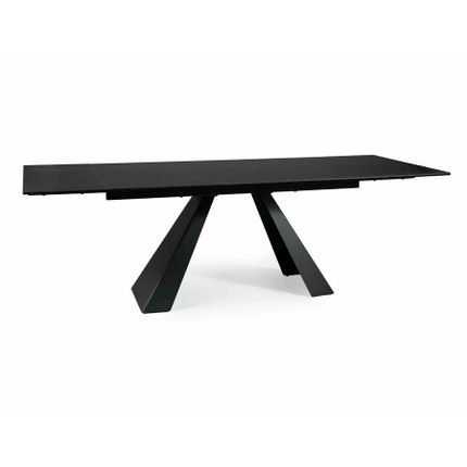 Stół rozkładany SALVADORE CERAMIC SAHARA NOIR 160/240x90 - czarny/czarny mat