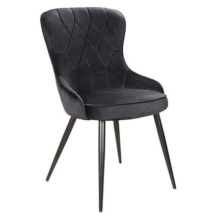 Krzesło LOTUS Velvet - czarny Bluvel 19