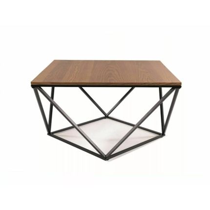 Stolik kawowy SILVER A 80x80 - orzech/czarny