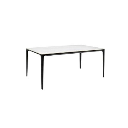 Stół SLIM 140x80 - biały marmur/czarny