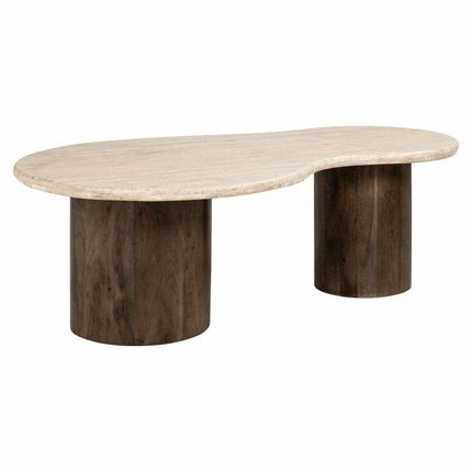 Stolik owalny DOUGLAS 120x70 - trawertyn/mango