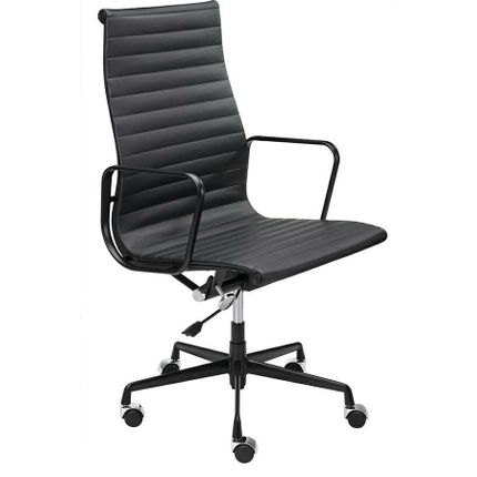 Fotel biurowy AERON PRESTIGE PLUS skóra naturalna - czarny