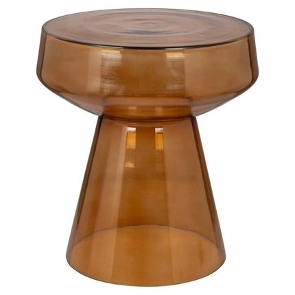 Stolik szklany BOWEN 39 cm - brązowy