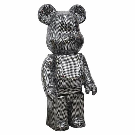 Dekoracja BEAR L - czarno-srebrny