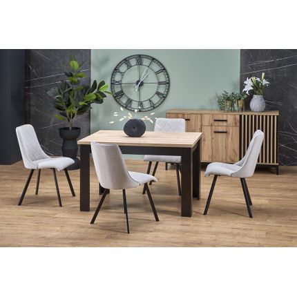 Stół rozkładany BAGIO 120-160x80 - dąb artisan/czarny