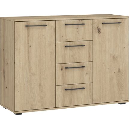 Komoda 2-drzwiowa z szufladami FLEX KM-2 - dąb artisan