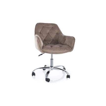Fotel obrotowy Q-190 Velvet - ciemny beżowy Bluvel 40