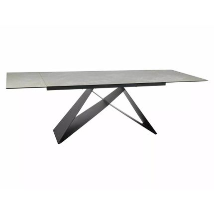 Stół westin ceramic krem diamond cream / czarny mat (160-240)X90
