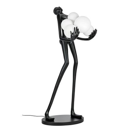 Lampa podłogowa HUMAN PREMIUM -  czarny/biały