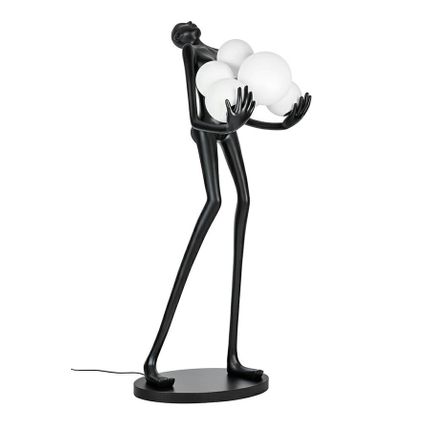 Lampa podłogowa HUMAN PREMIUM -  czarny/biały