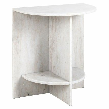 Stolik LANSKY 51x35 - beżowy marmur