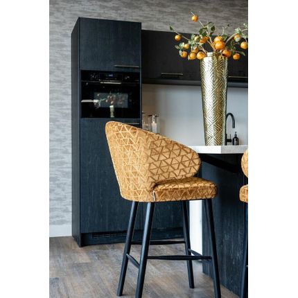 Krzesło barowe INDIGO GOLD - złoty/czarny