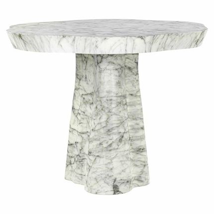 Stół jadalniany ROCKYARD 140 cm - biały marmur