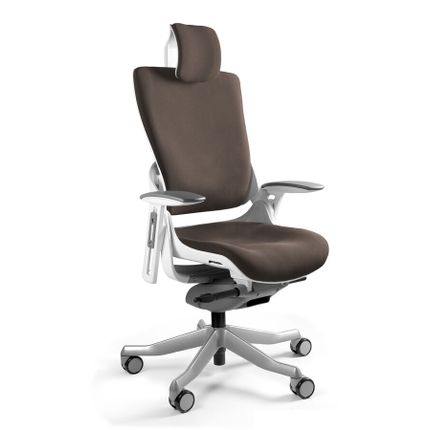 Fotel obrotowy WAU 2 tkanina - biały/taupe BL409