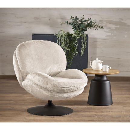 Fotel obrotowy SHELL - kremowy