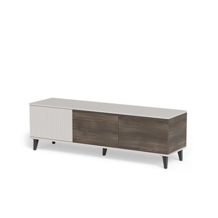 Szafka RTV 3-drzwiowa RANDOM 2 RTV-1 150 cm - kaszmir/orzech