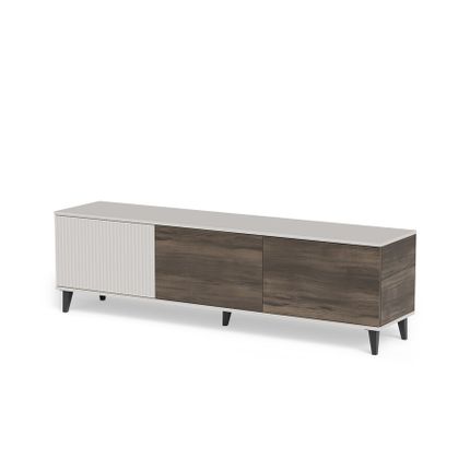 Szafka RTV 3-drzwiowa RANDOM 2 RTV-2 180 cm - kaszmir/orzech