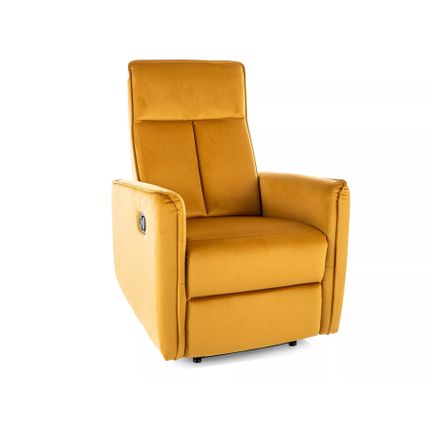Fotel rozkładany NIKOS Velvet - curry Bluvel 68