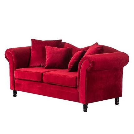 Sofa 2-osobowa GRYF - bordowy