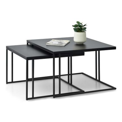 Zestaw dwóch stolików DARK XL+S - czarny
