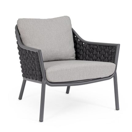 Fotel ogrodowy EVERLY CHARCOAL - szary
