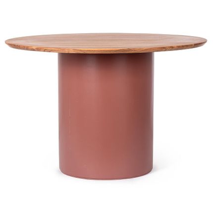 Stół okrągły OJAS Terracotta 115 - akacja/brązowy
