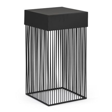 Metalowy stolik kawowy YASLINE 30x30 - czarny