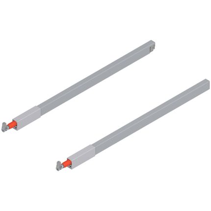 Reling podłużny kwadratowy TANDEMBOX ANTARO - szary / dł. 50 cm / kpl