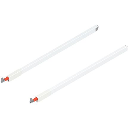 Reling podłużny kwadratowy TANDEMBOX ANTARO - jedwabiście biały / dł. 60 cm / kpl