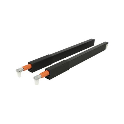 Reling podłużny kwadratowy TANDEMBOX ANTARO - czarny / dł. 40 cm / kpl