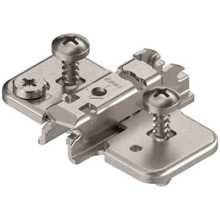 Prowadnik krzyżakowy do zawiasu CLIP - nikiel / dyst. 3 mm / wys. 11.5 mm / regul. mimośrodowa / Expando