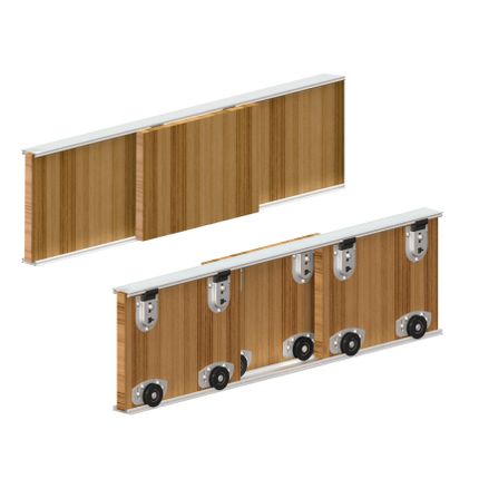 Zestaw ARES 2 AR30 do 3 drzwi przesuwnych / dł. 300 cm / 70 kg