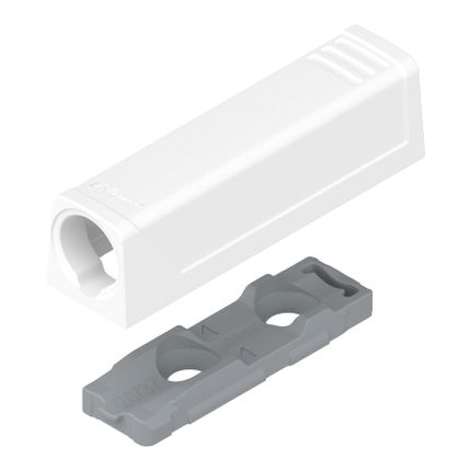 Adapter prosty do montażu TIP-ON - biały / krótki