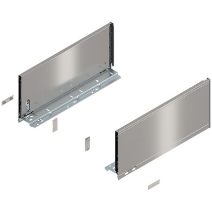 LEGRABOX Pure, boki szuflady o wys.""C"", NL=400 mm, stalowe, komplet, inox