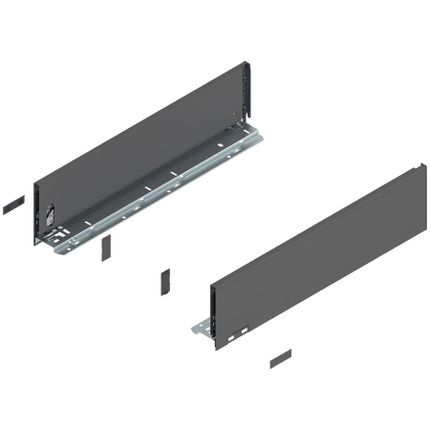 Boki LEGRABOX / wys. K=128.5 mm / dł. 50 cm / antracyt