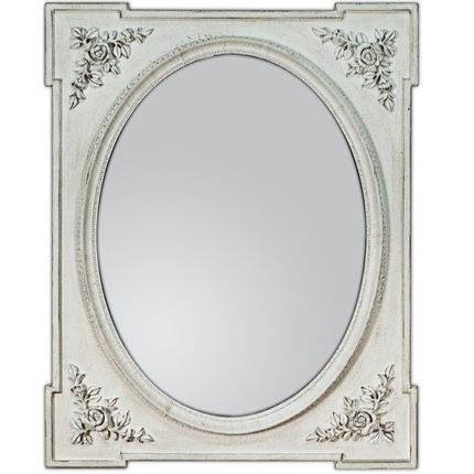 Lustro 2834 65x80 - przecierany biały