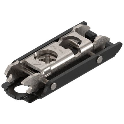 Prowadnik prosty do zawiasu CLIP Top - czarny onyks / dyst. 0 mm / wys. 8.5 mm / regul. mimośrodowa