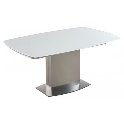 Stół rozkładany elektrycznie 160/230x100 - białe szkło