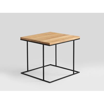 Stolik WALT SOLID WOOD 50 - naturalny/czarny