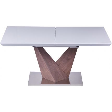 Stół rozkładany ENZO EX 160/220x90 - biały/orzech