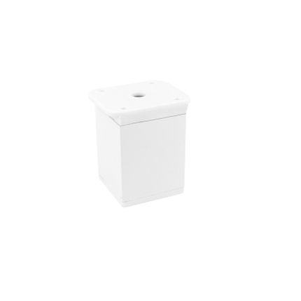 Nóżka kwadratowa z regulacją 4 cm / wys. 6 cm - biały