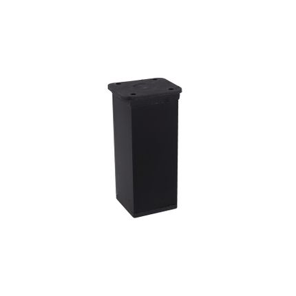 Nóżka kwadratowa z regulacją 4 cm / wys. 10 cm - czarny
