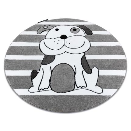 Dywan okrągły PINTO DOG - szary