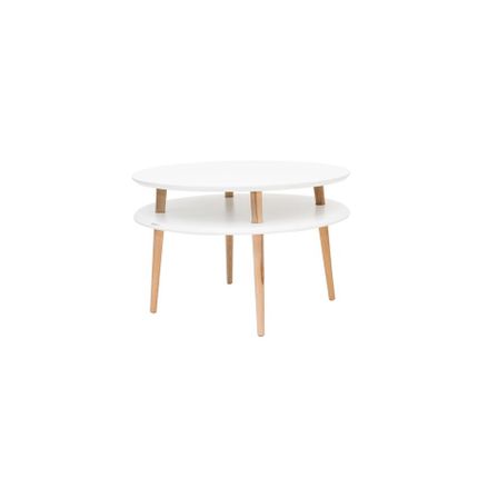 Stolik kawowy UFO 70x35/45 cm - biały