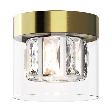 Lampa sufitowa GEM C0389-01A-0FD2-PL03 - brąz antyczny